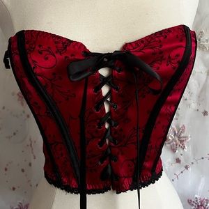 Seduction Black and Red Corset